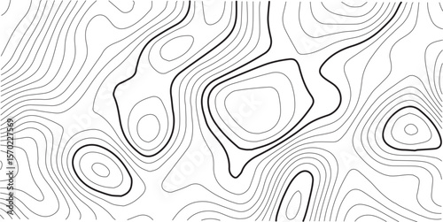 Modern abstract topography inspired line design in black on white useful for web templates posters print and creative layout