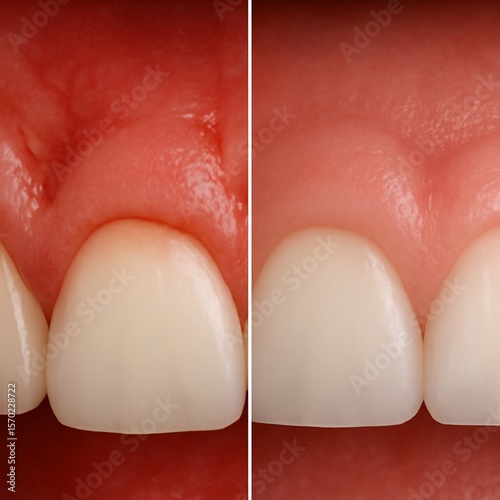 Close-Up of Restored Gum Line - dental bone graft before and after