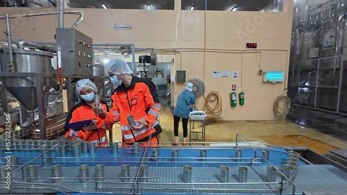 line process working in food factory