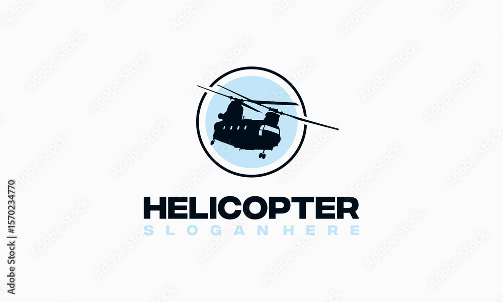 Fototapeta premium Helicopter Silhouette logo designs template vector