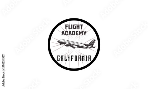 Airplane logo Designs Badge, flying club Logo template, airlines icon