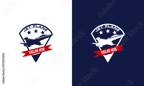 Airplane logo Designs Badge, flying club Logo template, airlines icon