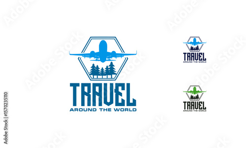 Airplane logo Designs Badge, flying club Logo template, airlines icon