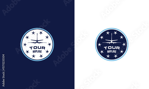 Airplane logo Designs Badge, flying club Logo template, airlines icon