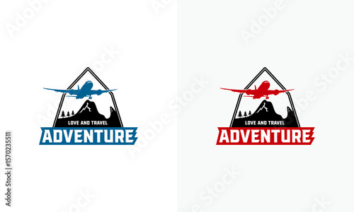 Airplane logo Designs Badge, flying club Logo template, airlines icon