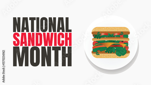 National Sandwich Month Designs, Delicious Food Art and Vector Graphics