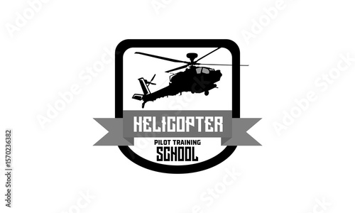 Helicopter Logo designs badge Vector template,