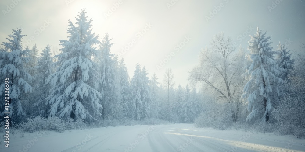 Obraz premium Winter Wonderland Snowy Trees