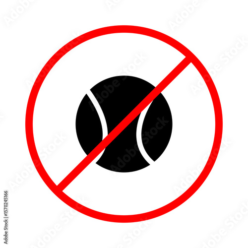 no ball sign vector