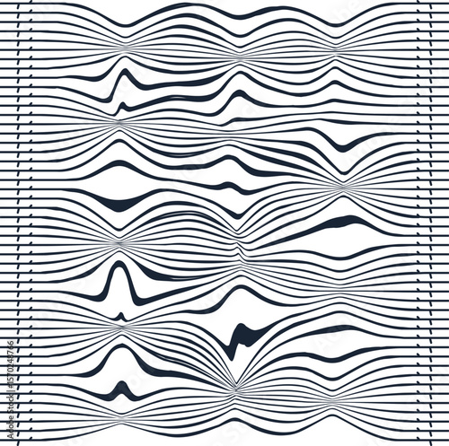 The texture consists of vertical seams along the sides of the image and wavy distortions with thinning stripes.