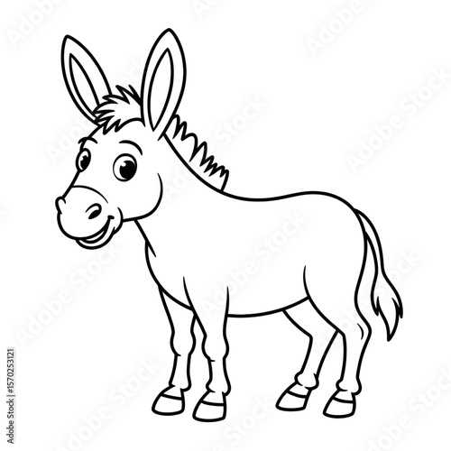 vector illustration of a donkey