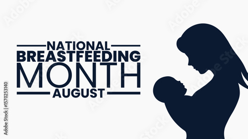 National Breastfeeding Month Designs, Motherhood and Baby Care Vector Art
