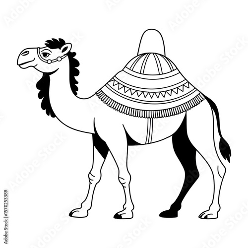 camel in the desert
