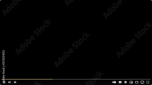 Advert Yellow In-Feed Player UI Overlay – Horizontal Video Layout Interface Mockup for Marketing Showreels and Content Presentation