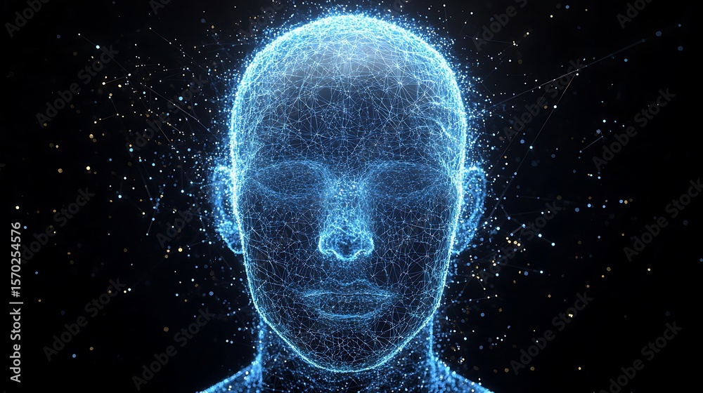 Abstract digital head Abstract digital head
