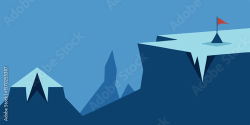 Vector illustration of an origami paper airplane flying against a sky, symbolizing business travel and artistic design