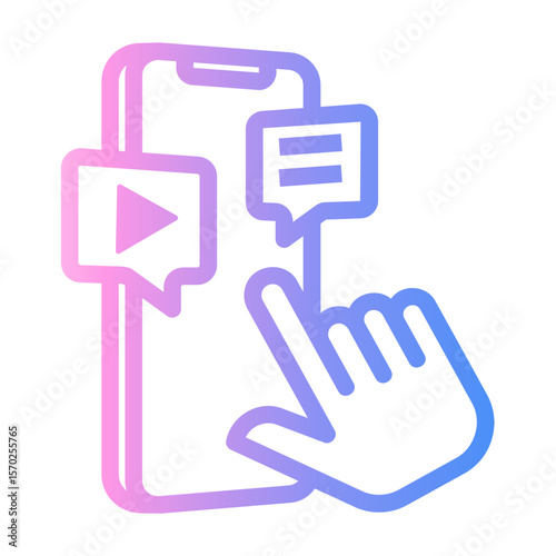 bloggers Line Gradient Icon