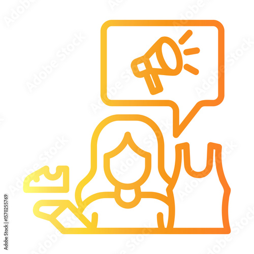 bloggers Line Gradient Icon