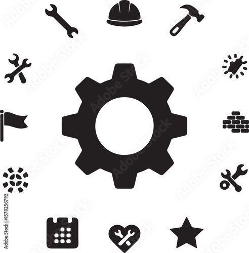 Engineering, Tools, and Settings Icons