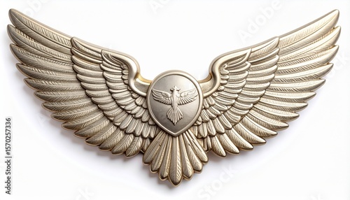 Detailed pilot wings badge design art