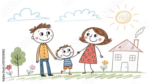 child's drawing of a family