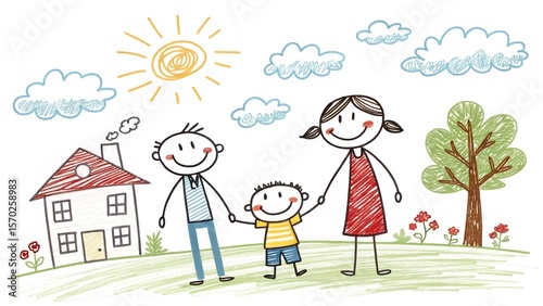 child's drawing of a family