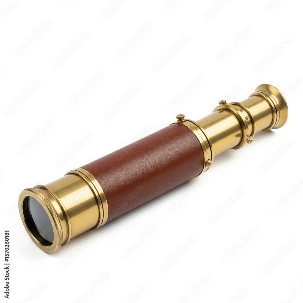 Fototapeta premium telescope on white background