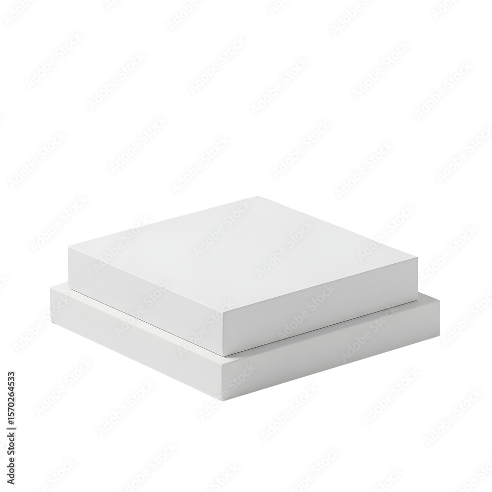 Fototapeta premium Clean Minimalist White Square Display Platform Mockup