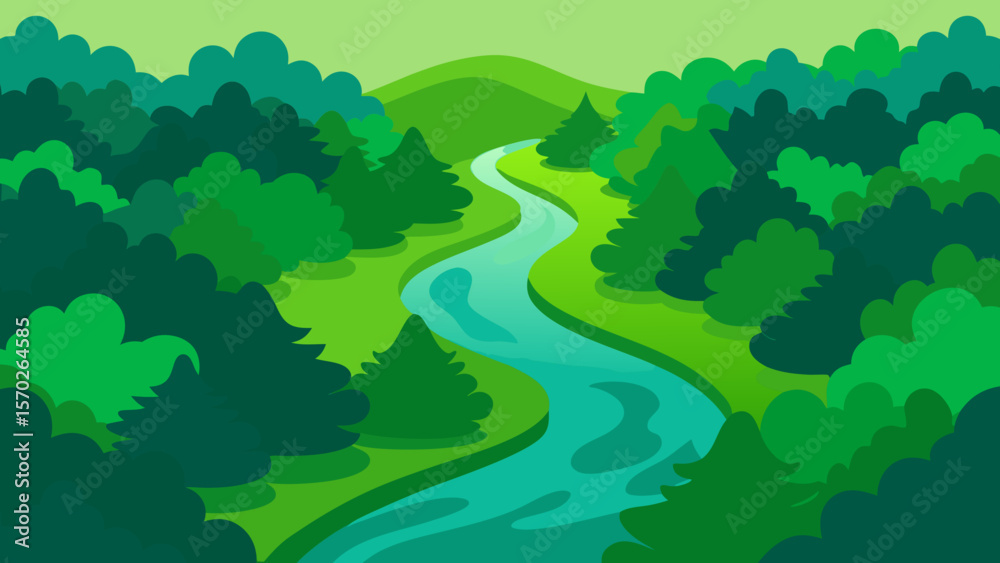 Obraz premium landscape with mountains and trees