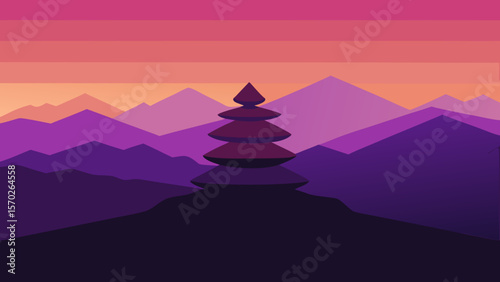 buddhist temple in the mountains