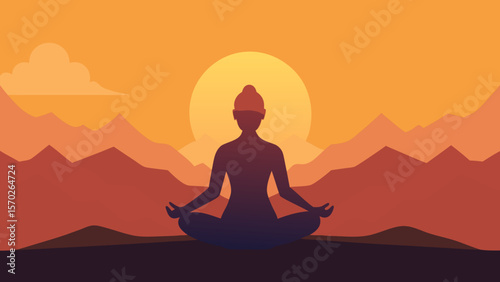 yoga in the lotus position