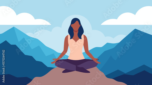 yoga on the mountain