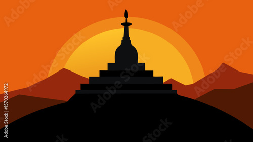 temple silhouette