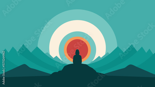 illustration of a mountain landscape
