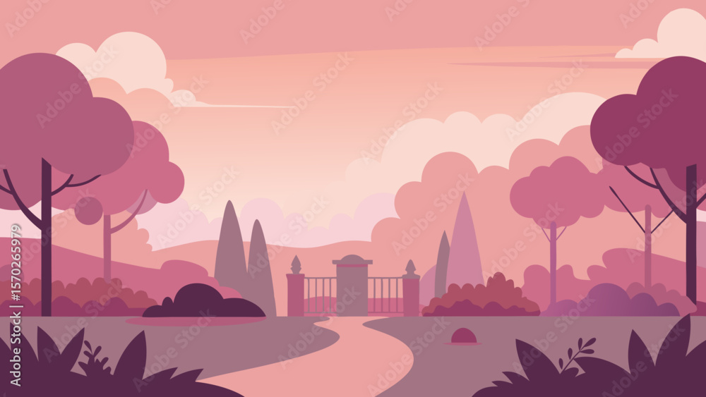 Fototapeta premium vector illustration of city landscape