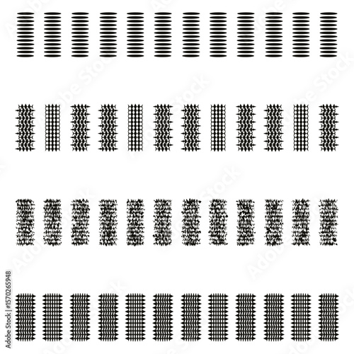 Horizontal line pattern. Abstract wavy texture. Striped wave background. Vector geometric rhythm.