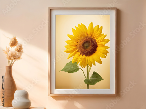sunflowers in a window