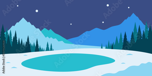 winter landscape with forest