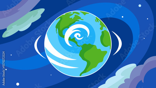 planet earth in the water