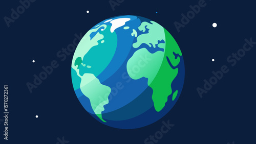 Our Amazing Planet Earth A Colorful Illustration of Global Unity and Environmental Conservation
