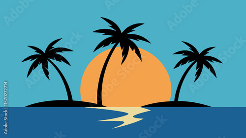 palm trees on the beach