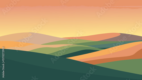 landscape with hills and mountains