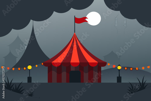 vector illustration of a circus tent