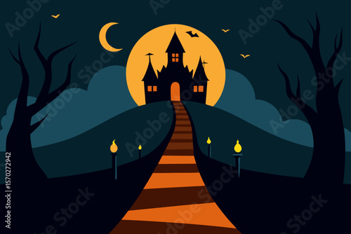 halloween background with bats