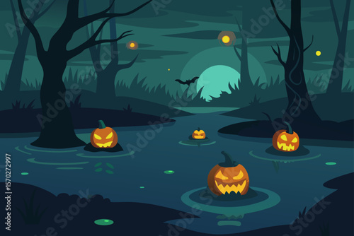 halloween night background