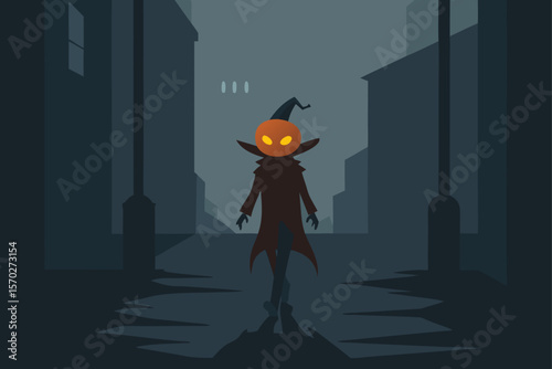 halloween witch on a broom