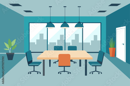 interior of modern office building