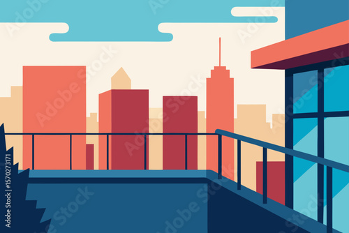 vector illustration of modern building