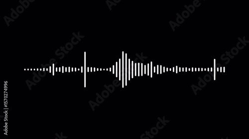 digital Abstract Sound Waves spectrume. alpha channel4k animation. alpha channel