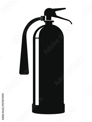 Fire extinguisher symbol, fire extinguisher icon vector, fire extinguisher silhouette, fire extinguisher black and white.